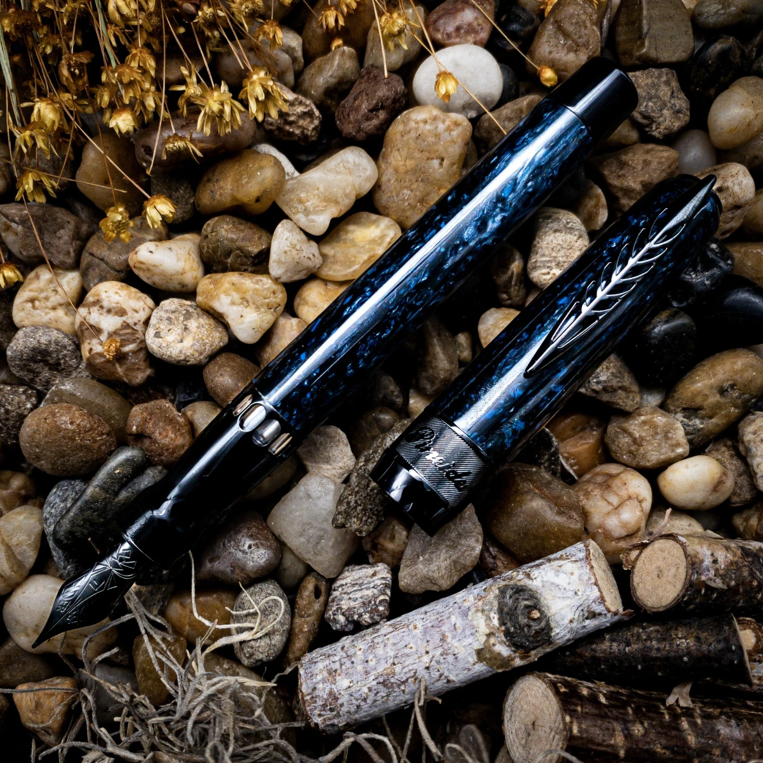 Pineider La Grande Bellezza Rocco Fountain Pen, Blue 1 Pineider La Grande Bellezza Rocco Fountain Pen, Blue