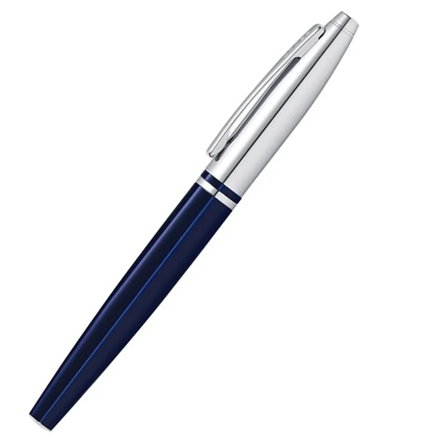 Cross® Cross Calais Rollerball Pen, Blue Lacquer & Chrome 2 Cross® Cross Calais Rollerball Pen, Blue Lacquer & Chrome - Image 2