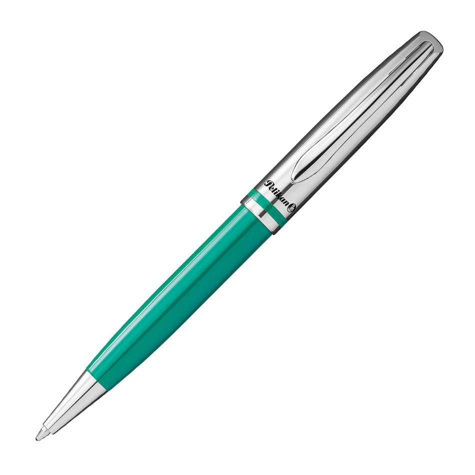 Pelikan Jazz Classic Ballpoint Pen, Aqua & Chrome 1 Pelikan Jazz Classic Ballpoint Pen, Aqua & Chrome