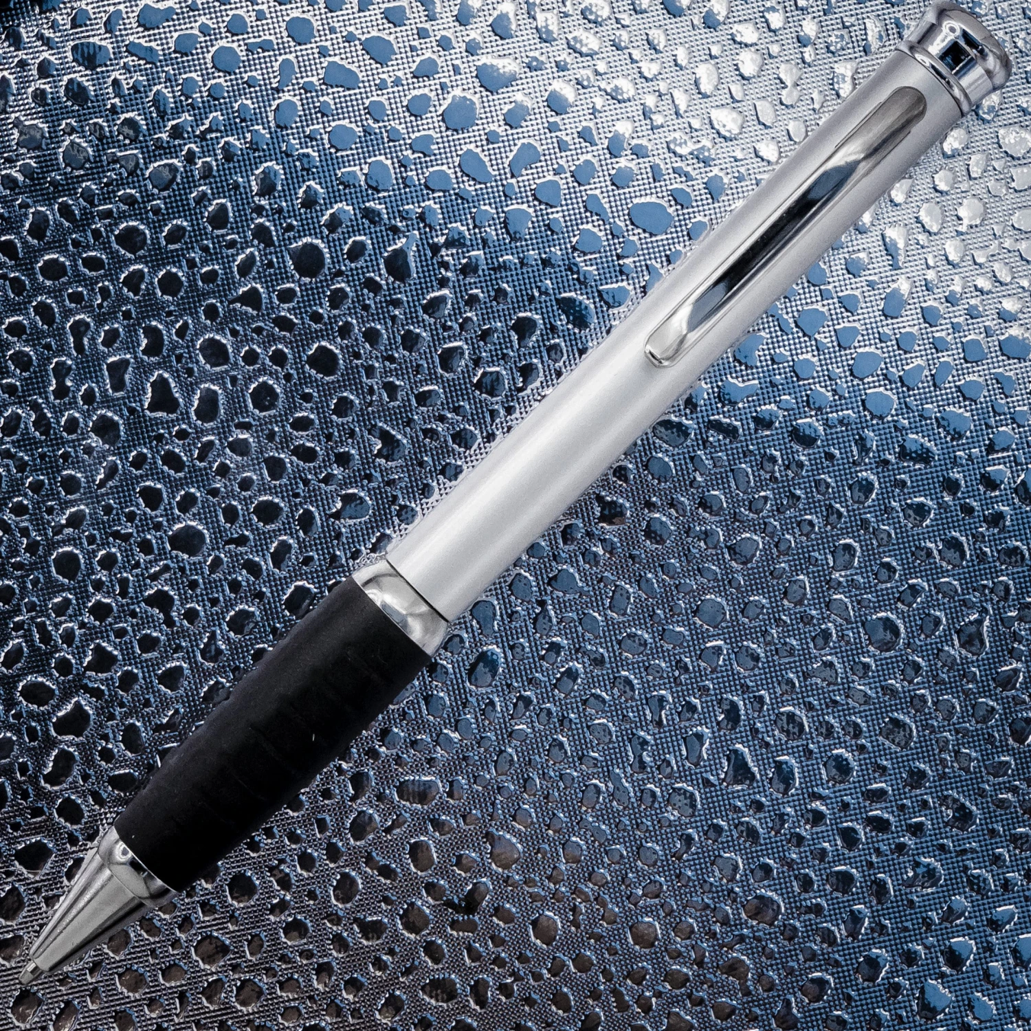 Executive Metal Ballpoint Pen, Silver & Black 1 Executive Metal Ballpoint Pen, Silver & Black