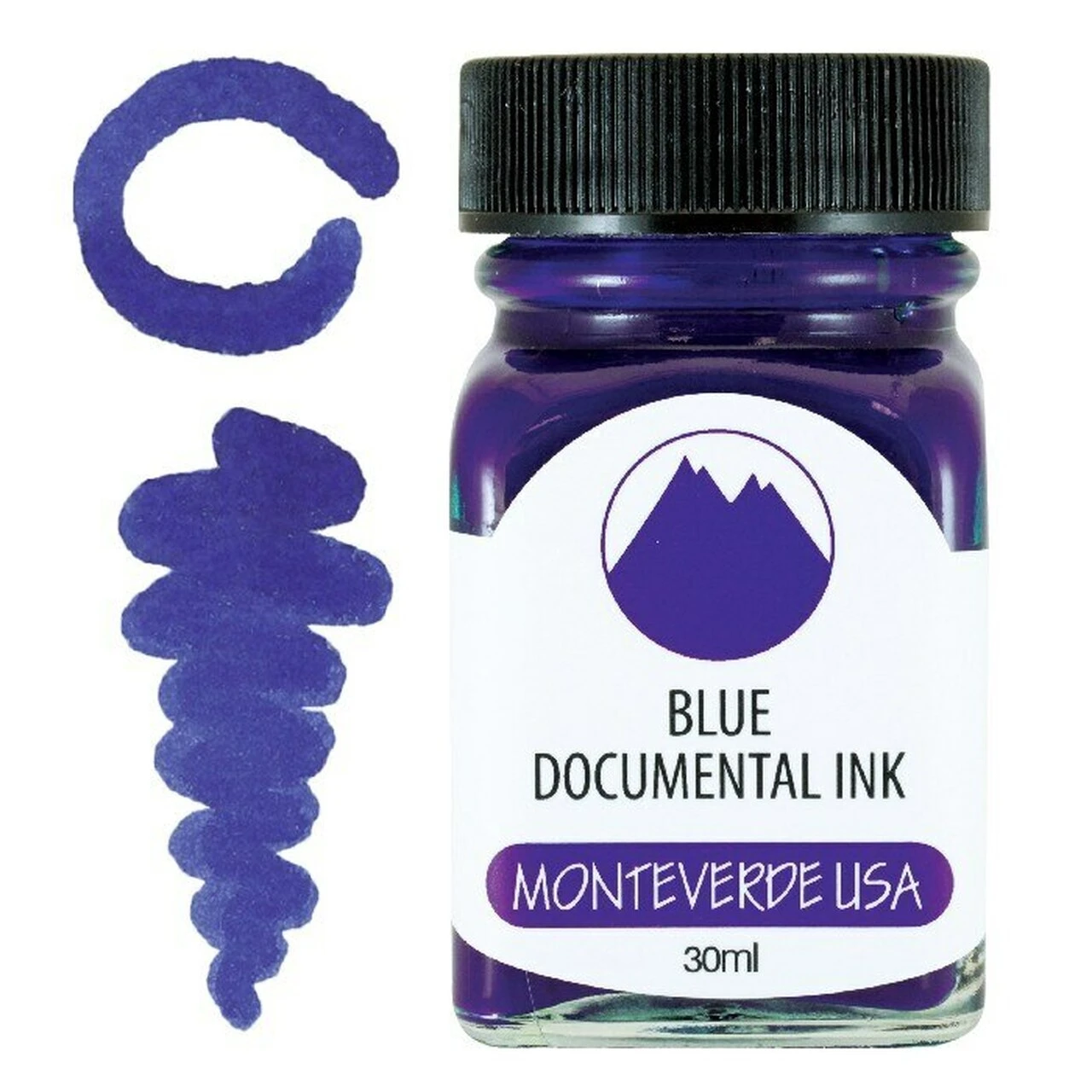 Monteverde 30ml Fountain Pen Ink Bottle, Documental Blue 1 Monteverde 30ml Fountain Pen Ink Bottle, Documental Blue