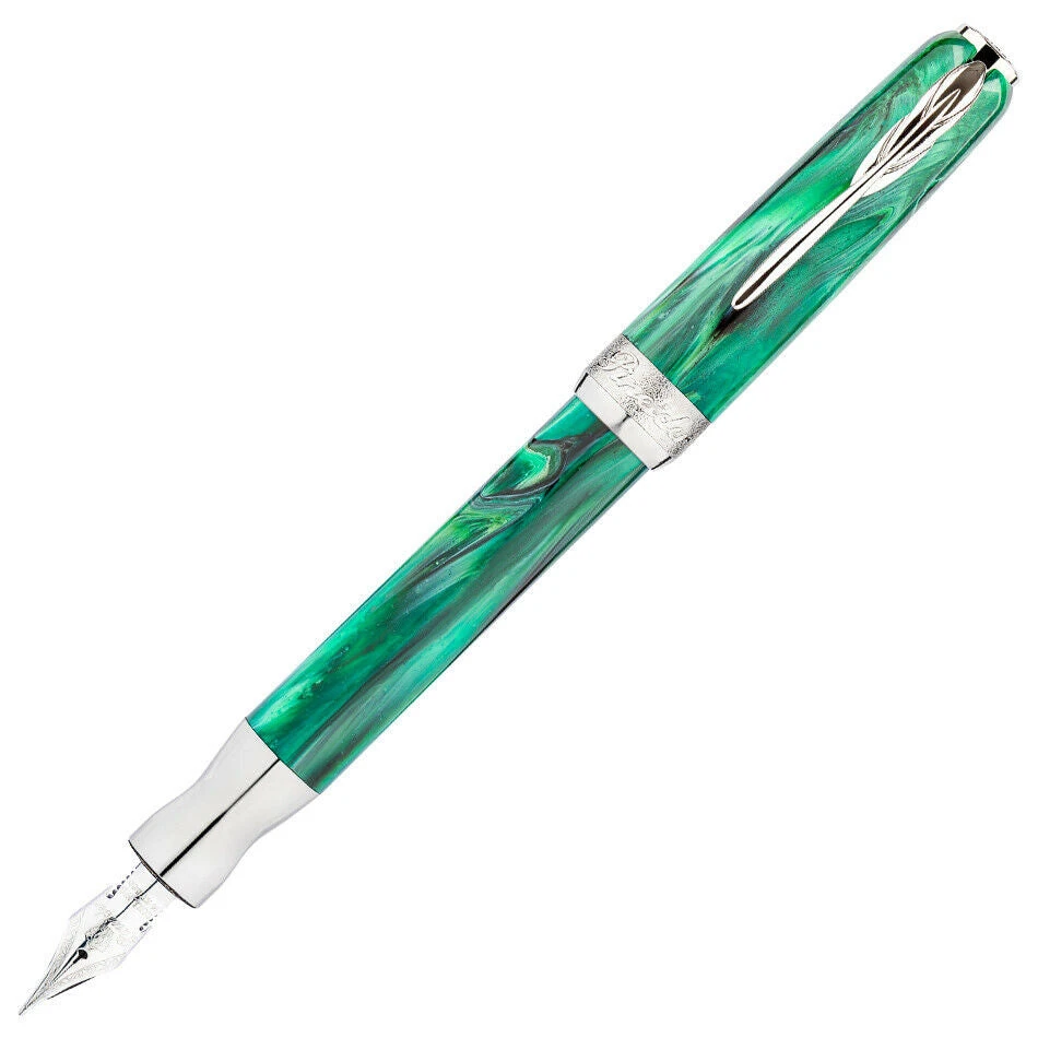 Pineider La Grande Bellezza Fountain Pen, Malachite Green, 14K Gold Nib, Medium 1 Pineider La Grande Bellezza Fountain Pen, Malachite Green, 14K Gold Nib, Medium