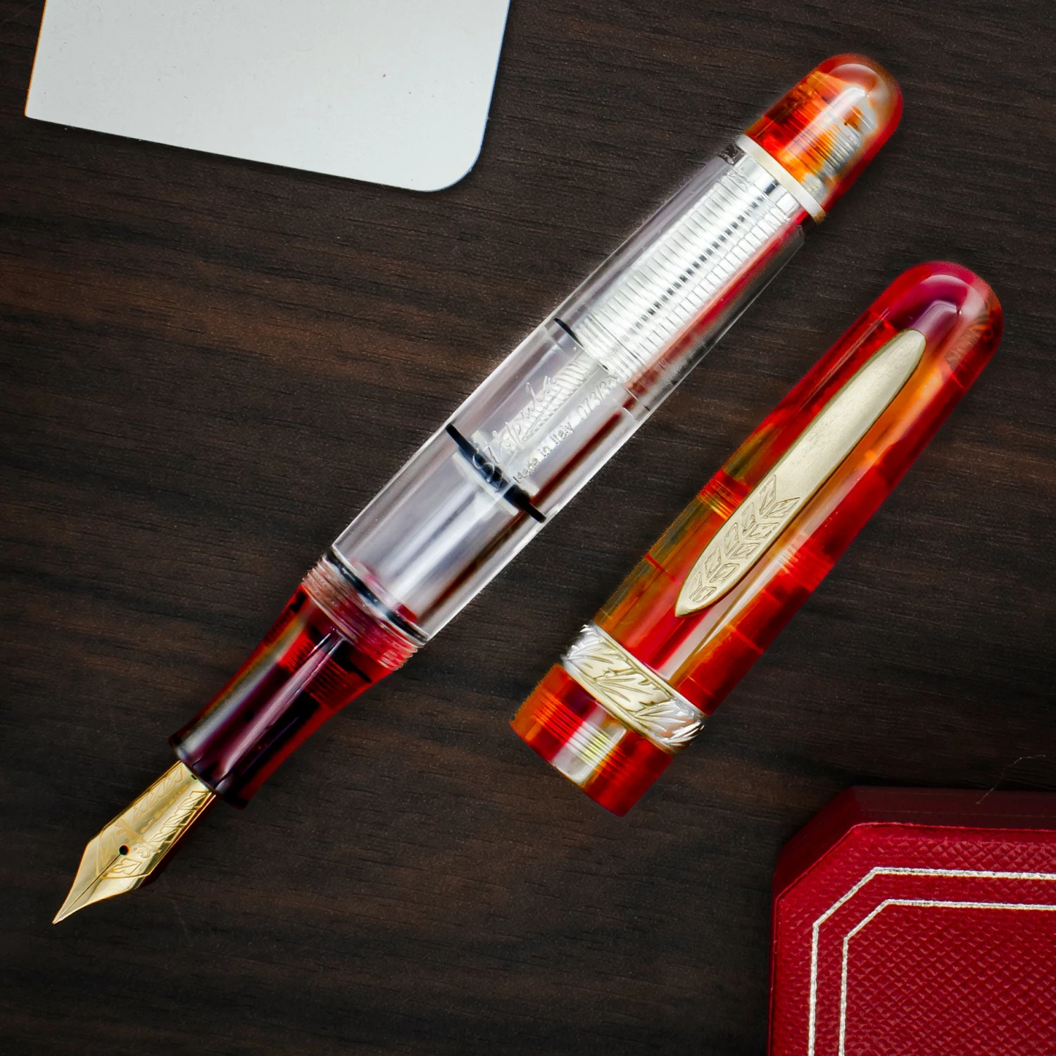 Stipula Etruria Rainbow Full Magma Limited Edition Fountain Pen, 14K Nib 1 Stipula Etruria Rainbow Full Magma Limited Edition Fountain Pen, 14K Nib