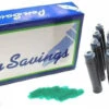 24 Standard International Short Fountain Pen Ink Cartridges, Oceans Teal
