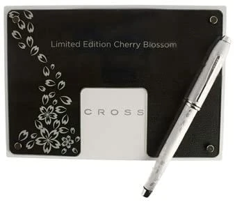 Cross® Cross Townsend Limited Edition Cherry Blossom Rollerball Pen, Brushed Platinum 3 Cross® Cross Townsend Limited Edition Cherry Blossom Rollerball Pen, Brushed Platinum - Image 3