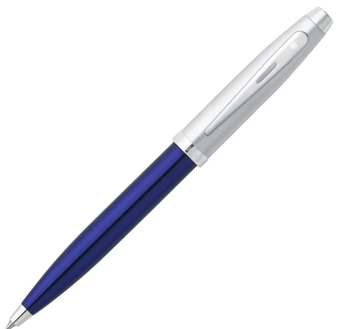 Sheaffer 100 Ballpoint Pen, Translucent Blue & Chrome 1 Sheaffer 100 Ballpoint Pen, Translucent Blue & Chrome
