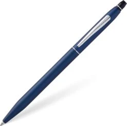 Cross® Cross Click Ballpoint Pen, Navy Blue & Chrome