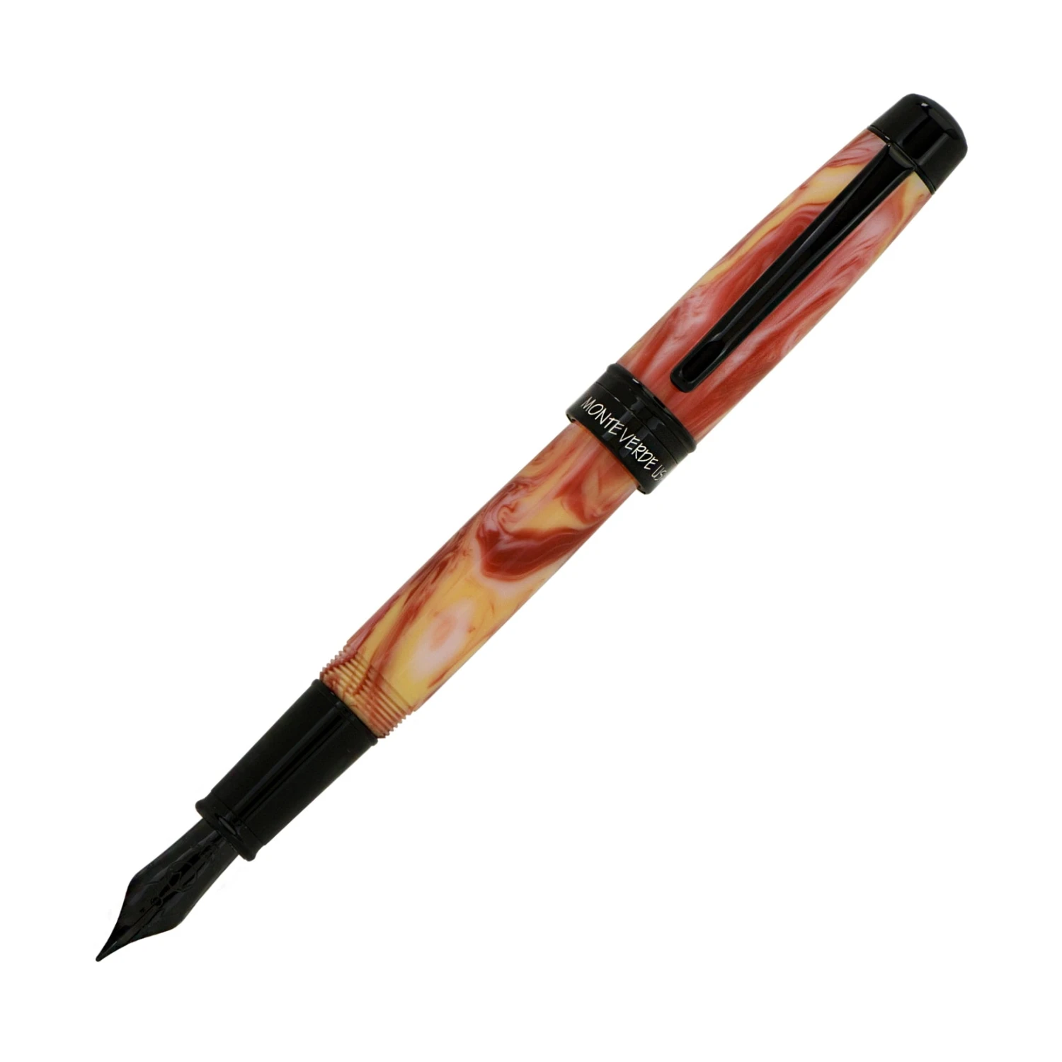 Monteverde Prima Fountain Pen, Red Swirl 1 Monteverde Prima Fountain Pen, Red Swirl