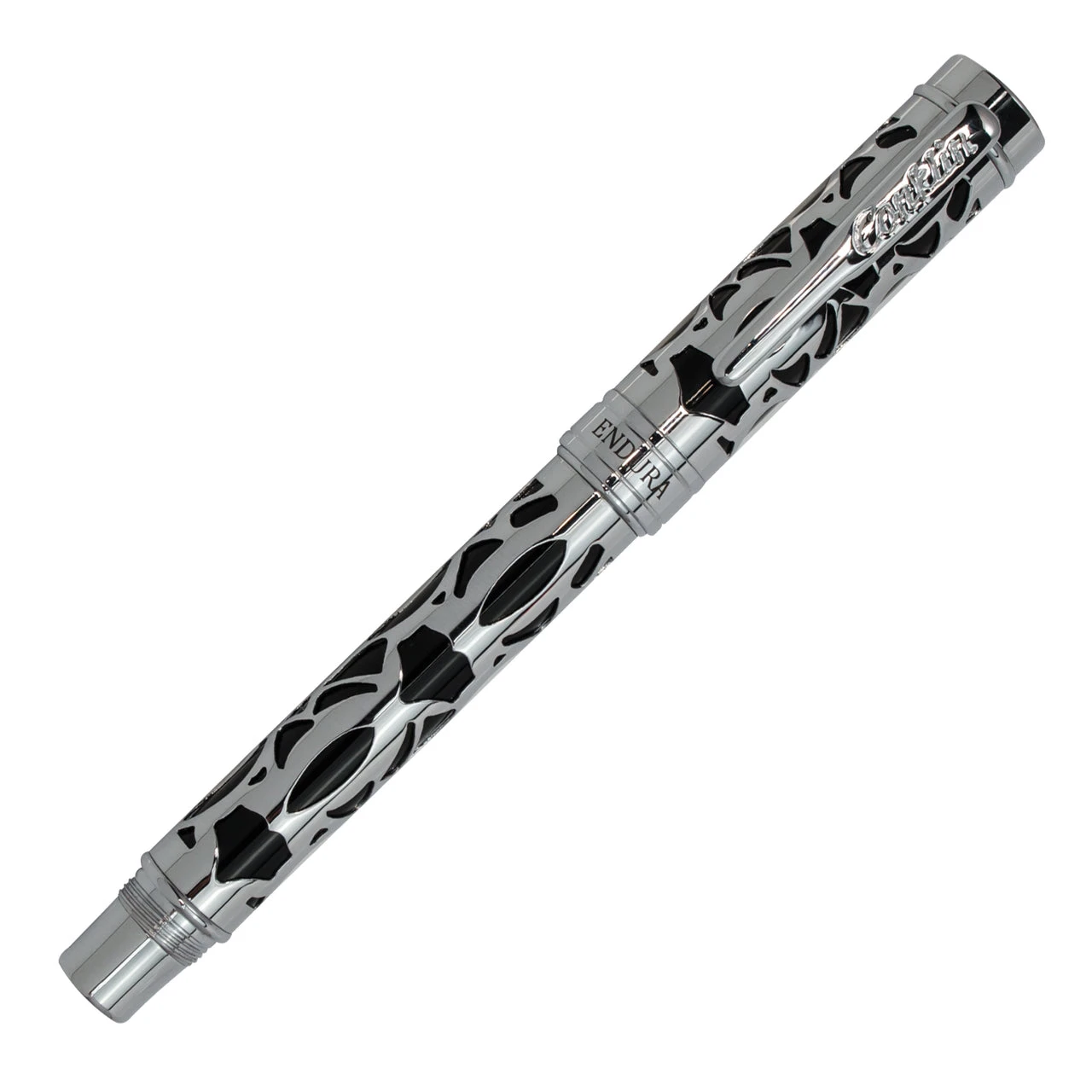 Conklin Endura Deco Crest Fountain Pen, Black & Chrome 2 Conklin Endura Deco Crest Fountain Pen, Black & Chrome - Image 2