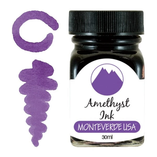 Monteverde 30ml Fountain Pen Ink Bottle, Gemstone, Amethyst 1 Monteverde 30ml Fountain Pen Ink Bottle, Gemstone, Amethyst