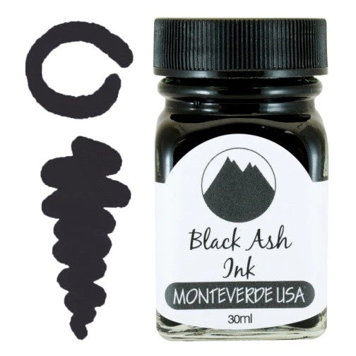 Monteverde 30ml Fountain Pen Ink Bottle, Black Ash 1 Monteverde 30ml Fountain Pen Ink Bottle, Black Ash