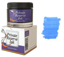 Private Reserve Fountain Pen Ink Bottle, 60ml, Lake Placid Blue