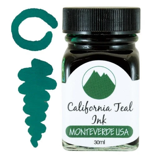 Monteverde 30ml Fountain Pen Ink Bottle, California Teal 1 Monteverde 30ml Fountain Pen Ink Bottle, California Teal