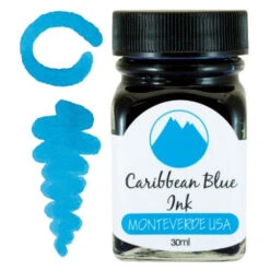Monteverde 30ml Fountain Pen Ink Bottle, Caribbean Blue