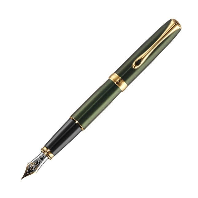 Diplomat Excellence A2 Evergreen & Gold Fountain Pen, Fine Nib 1 Diplomat Excellence A2 Evergreen & Gold Fountain Pen, Fine Nib