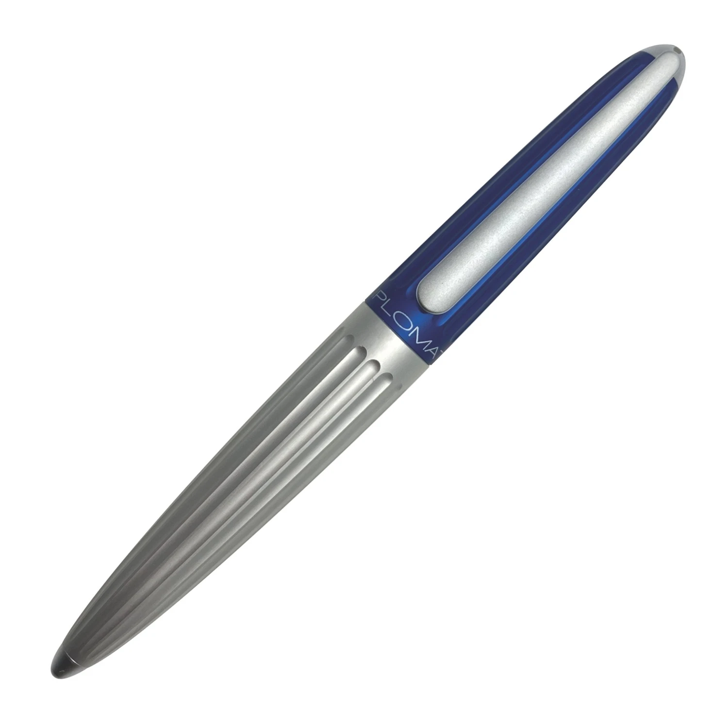 Diplomat Aero Silver Blue Rollerball Pen 2 Diplomat Aero Silver Blue Rollerball Pen - Image 2