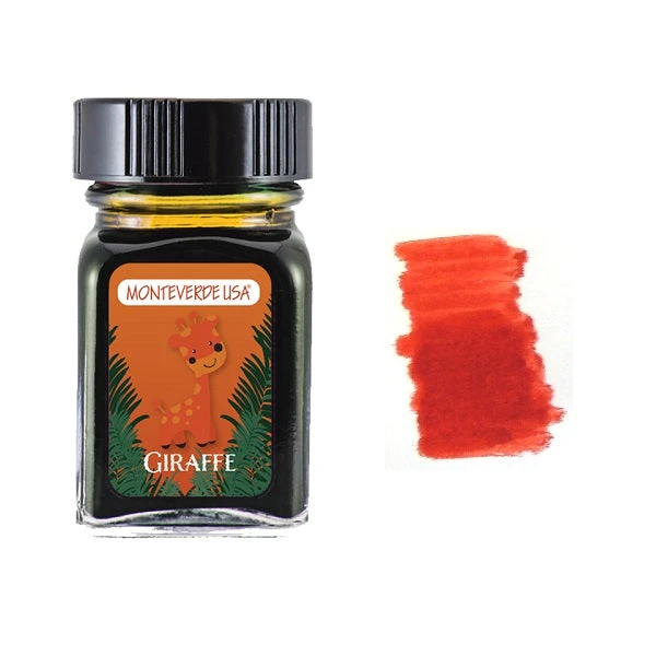 Monteverde 30ml Fountain Pen Ink Bottle, Jungle Collection, Giraffe 1 Monteverde 30ml Fountain Pen Ink Bottle, Jungle Collection, Giraffe