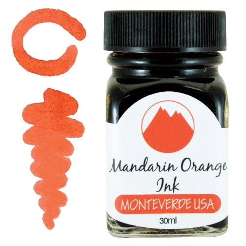 Monteverde 30ml Fountain Pen Ink Bottle, Mandarin Orange 1 Monteverde 30ml Fountain Pen Ink Bottle, Mandarin Orange