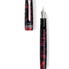 Tibaldi N60 Ruby Red Resin Fountain Pen, Palladium Trim, Double Broad Nib