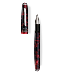 Tibaldi N60 Ruby Red Resin Rollerball Pen, Palladium Trim
