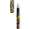 Tibaldi N60 Amber Yellow Resin Rollerball Pen, Palladium Trim