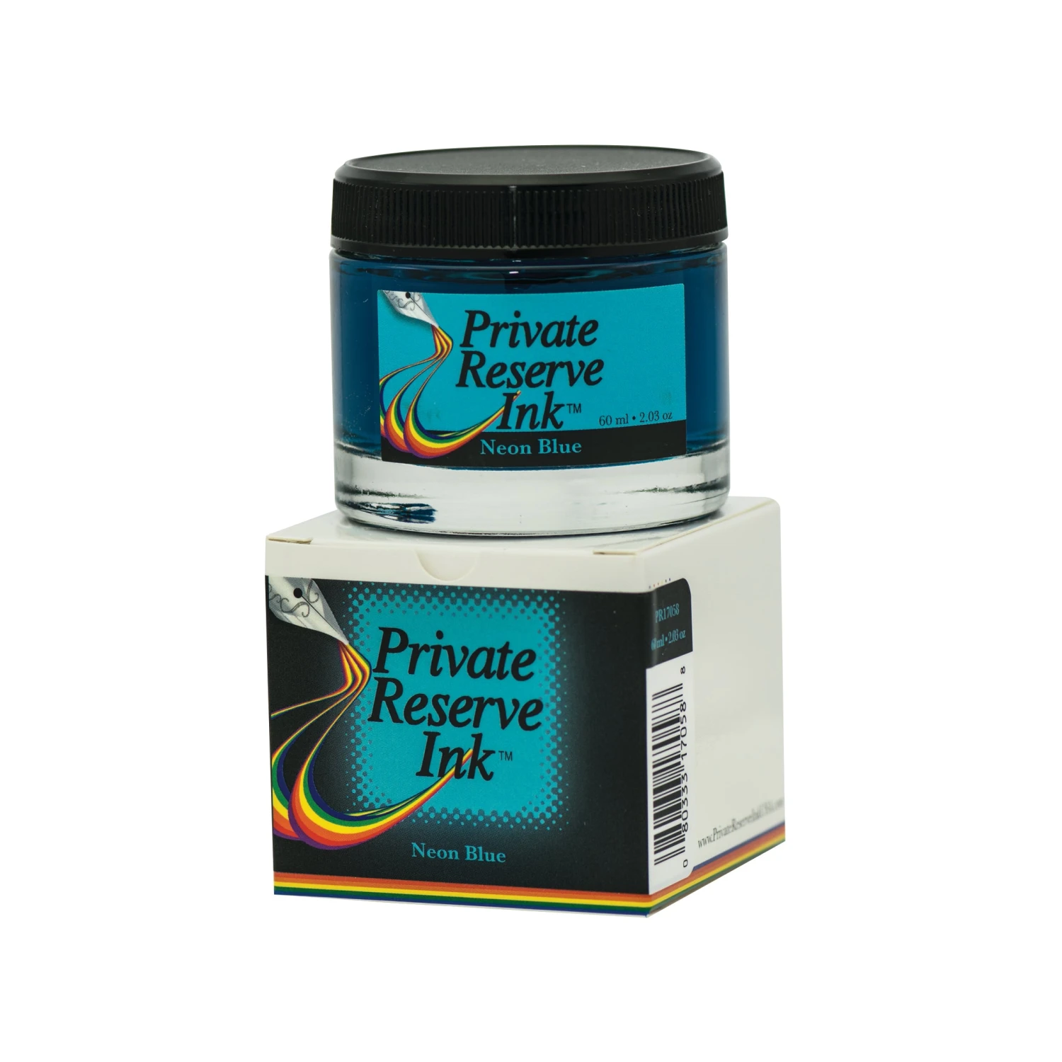 Private Reserve Fountain Pen Ink Bottle, 60ml, Neon Blue 1 Private Reserve Fountain Pen Ink Bottle, 60ml, Neon Blue