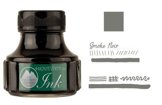 Monteverde 90ml Fountain Pen Ink Bottle, Smoke Noir 1 Monteverde 90ml Fountain Pen Ink Bottle, Smoke Noir