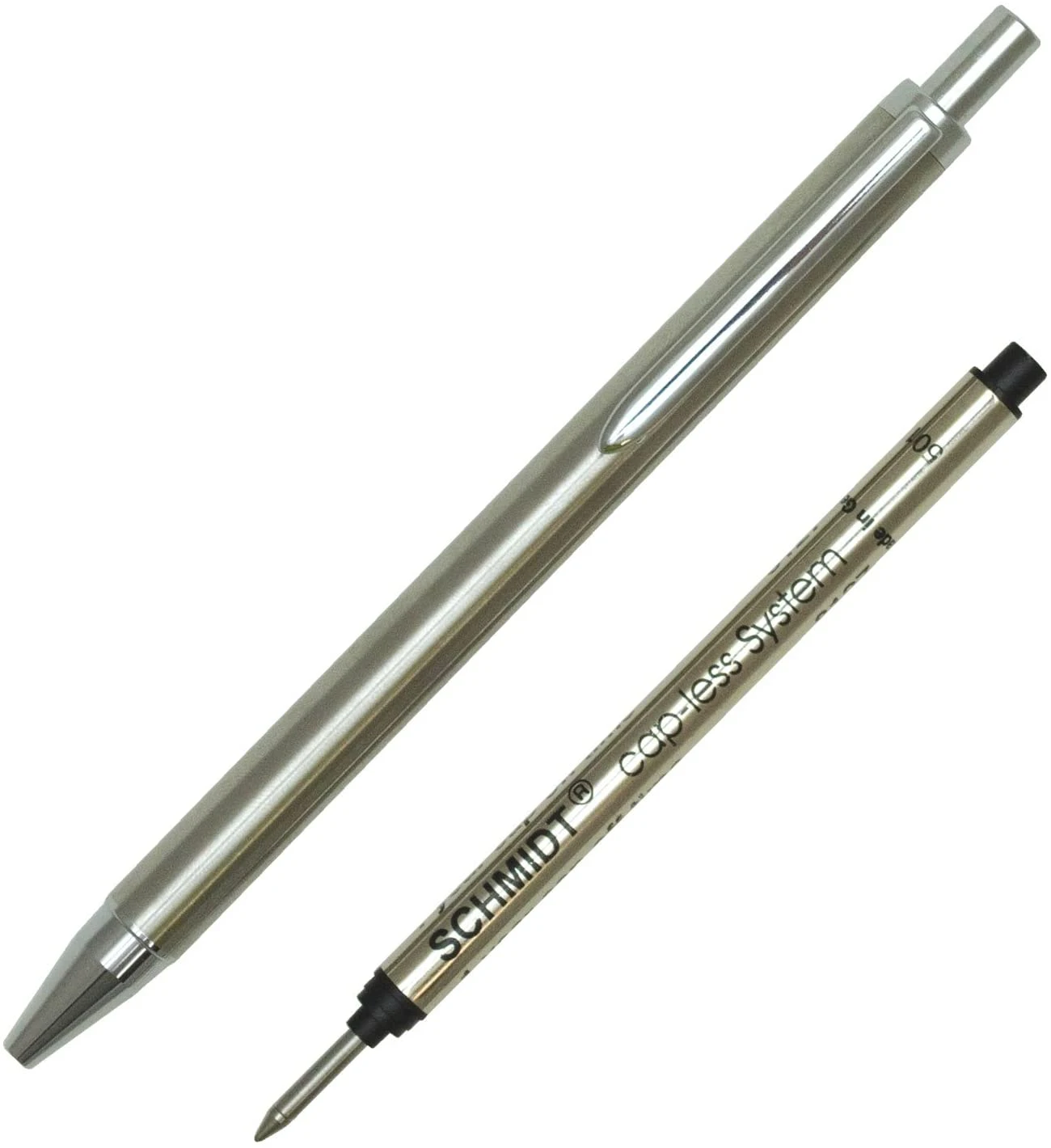 Schmidt Capless Rollerball Pen, Stainless Steel 1 Schmidt Capless Rollerball Pen, Stainless Steel