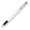 Diplomat Traveller Rollerball Pen, Snow White & Gold