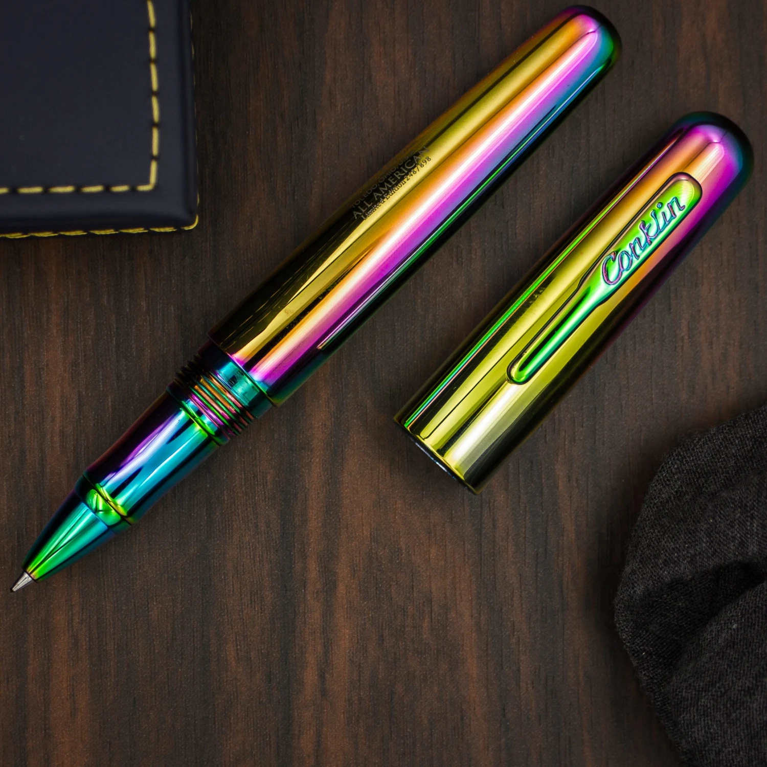 Conklin All American Limited Edition 898 Rollerball Pen, Rainbow 1 Conklin All American Limited Edition 898 Rollerball Pen, Rainbow