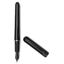 Pineider Avatar Fountain Pen, Gloss Black W/ Black Trim, Fine Nib