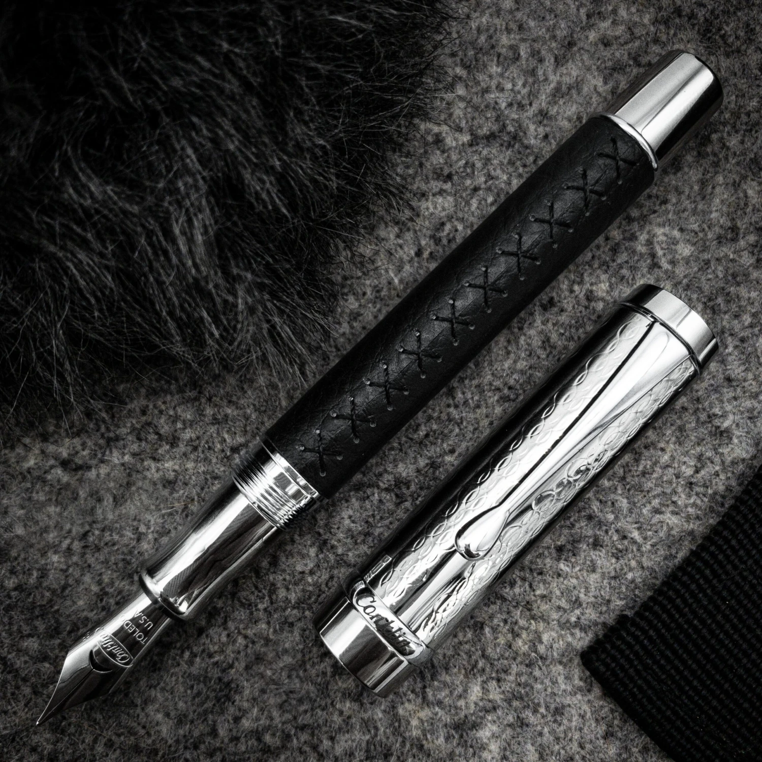 Conklin Duragraph Special Edition Royal Fountain Pen, Leather & Chrome 1 Conklin Duragraph Special Edition Royal Fountain Pen, Leather & Chrome