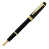 Cross® Cross Bailey Light Fountain Pen, Polished Black & Gold, Fine Nib