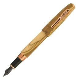 Conklin All American Limited Edition Olive Wood Fountain Pen, Rose Gold Trim -Pen Shop gold1
