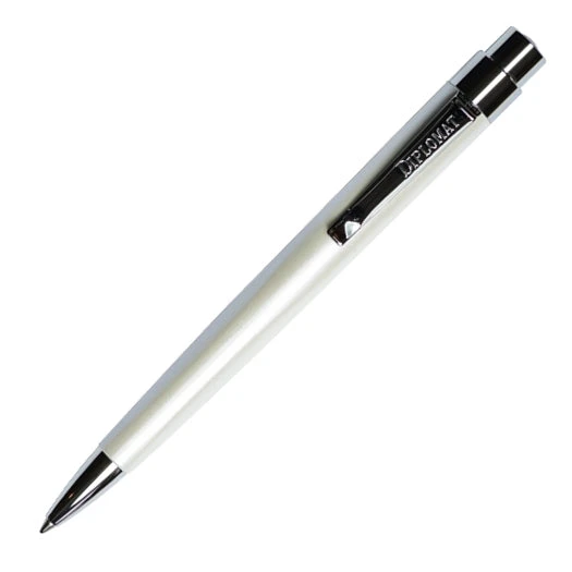 Diplomat Magnum Soft Touch Ballpoint Pen, Pearl White 1 Diplomat Magnum Soft Touch Ballpoint Pen, Pearl White