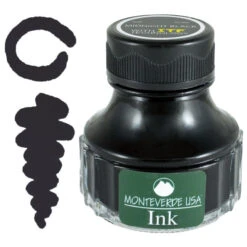 Monteverde 90ml Fountain Pen Ink Bottle, Midnight Black