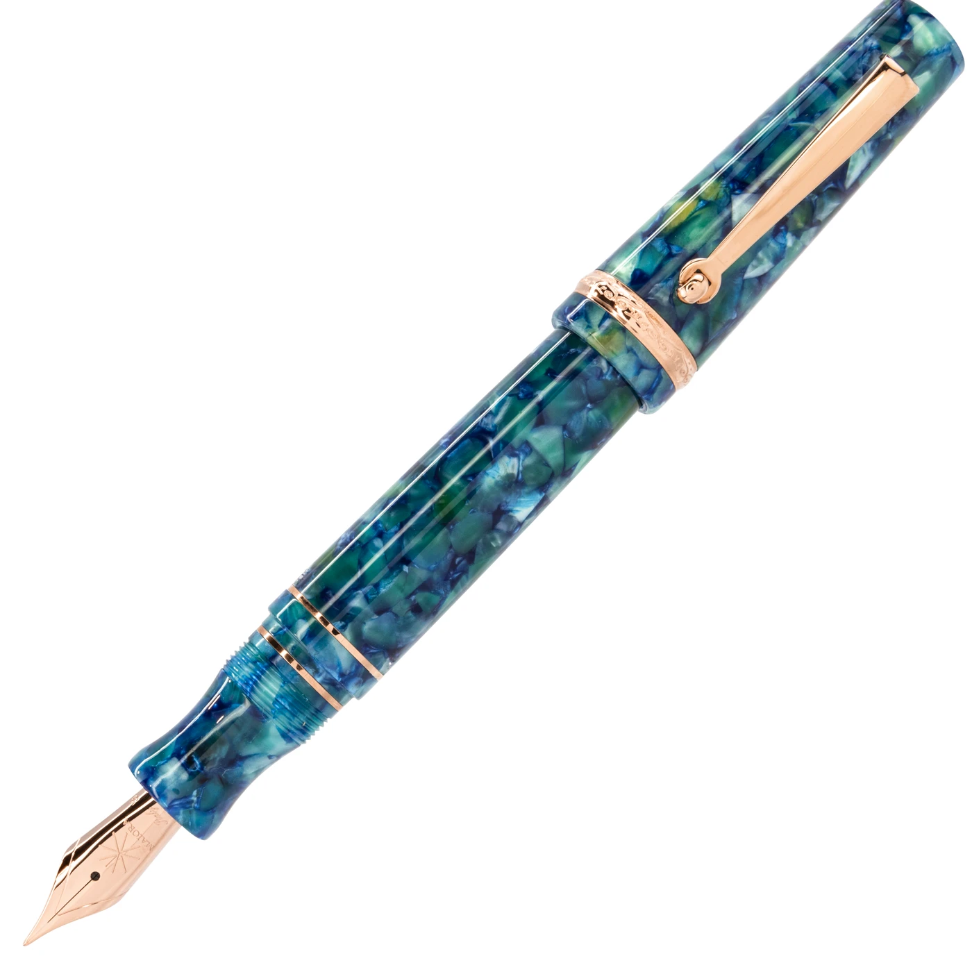 Maiora Aventus Posillipo W/ Rose Gold Trim, Limited Edition Fountain Pen 1 Maiora Aventus Posillipo W/ Rose Gold Trim, Limited Edition Fountain Pen