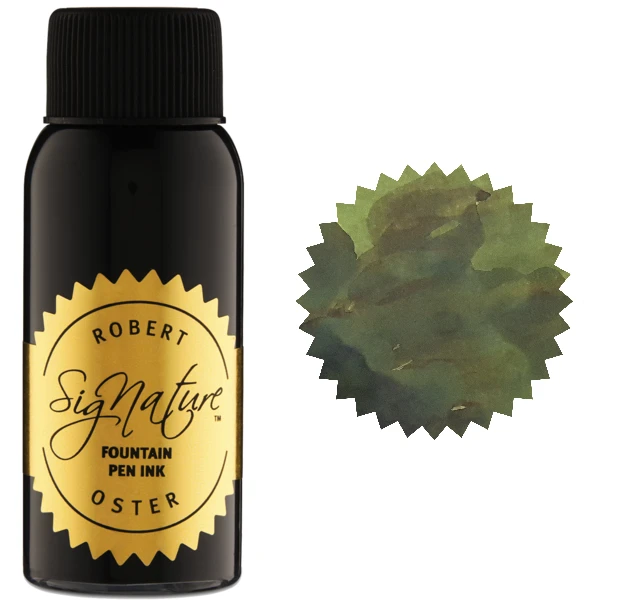 Robert Oster Fountain Pen Ink Bottle, 50ml, Crocodile Green 1 Robert Oster Fountain Pen Ink Bottle, 50ml, Crocodile Green