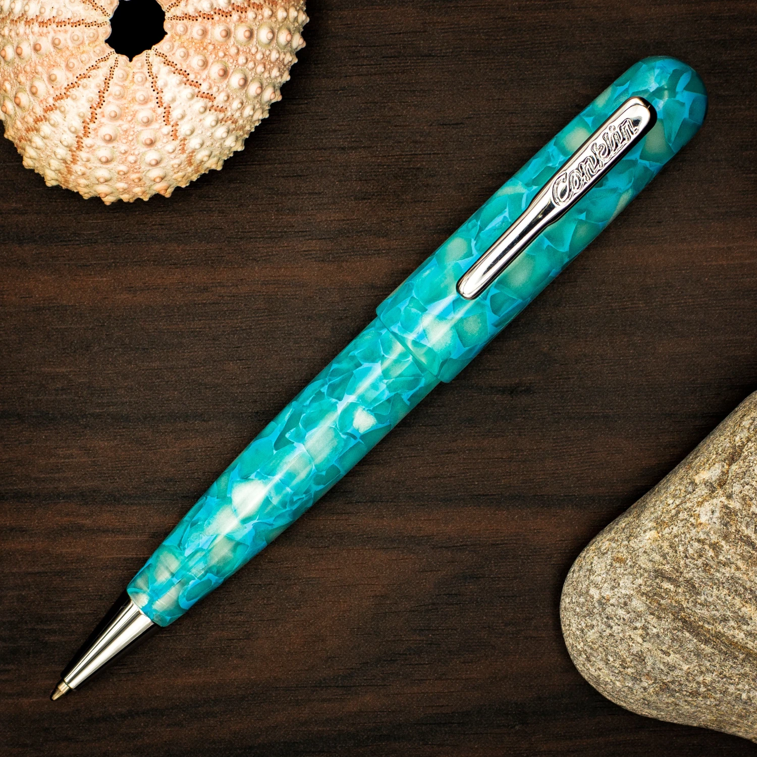 Conklin All American Ballpoint Pen, Turquoise Serenity 1 Conklin All American Ballpoint Pen, Turquoise Serenity