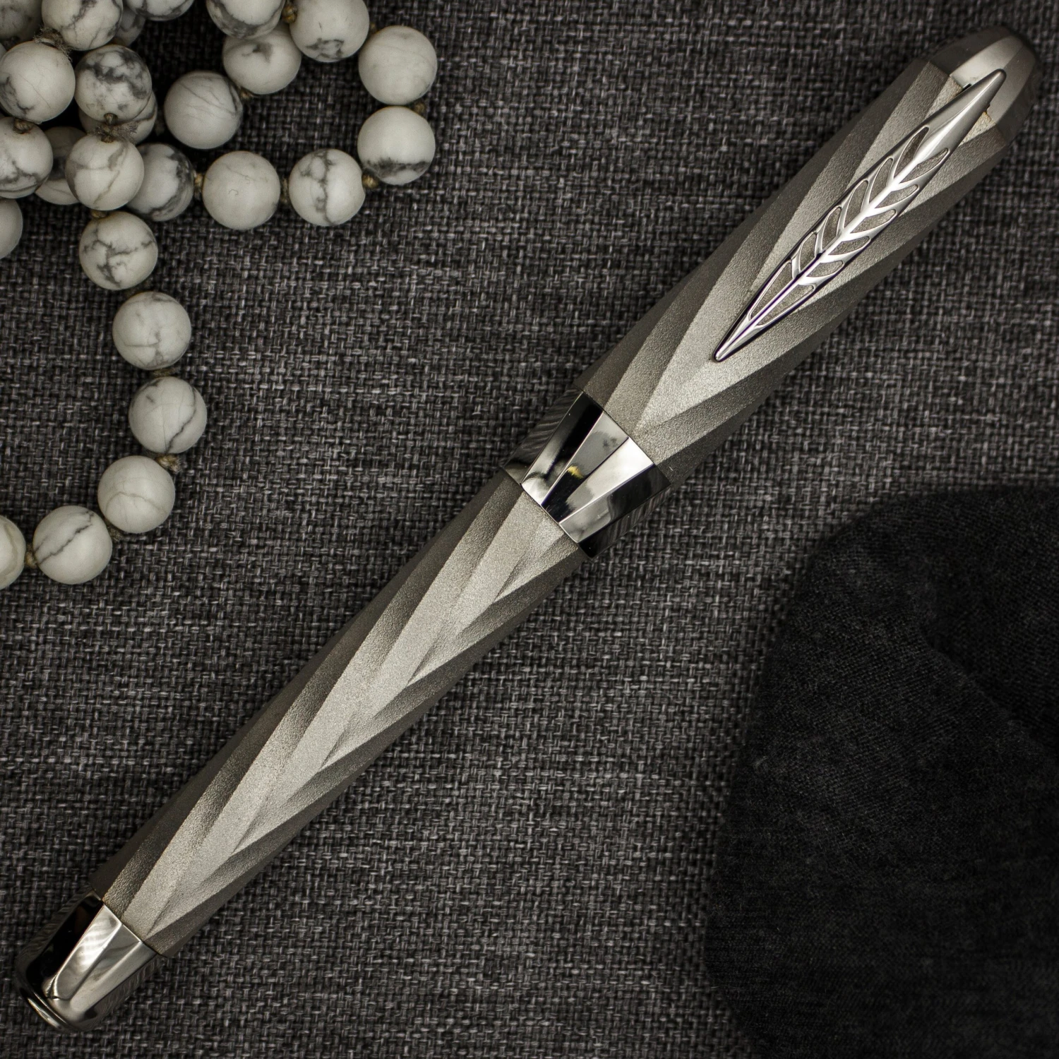 Pineider Matrix Jewelers Limited Edition Sterling Silver Fountain Pen, Palladium Plated 2 Pineider Matrix Jewelers Limited Edition Sterling Silver Fountain Pen, Palladium Plated - Image 2