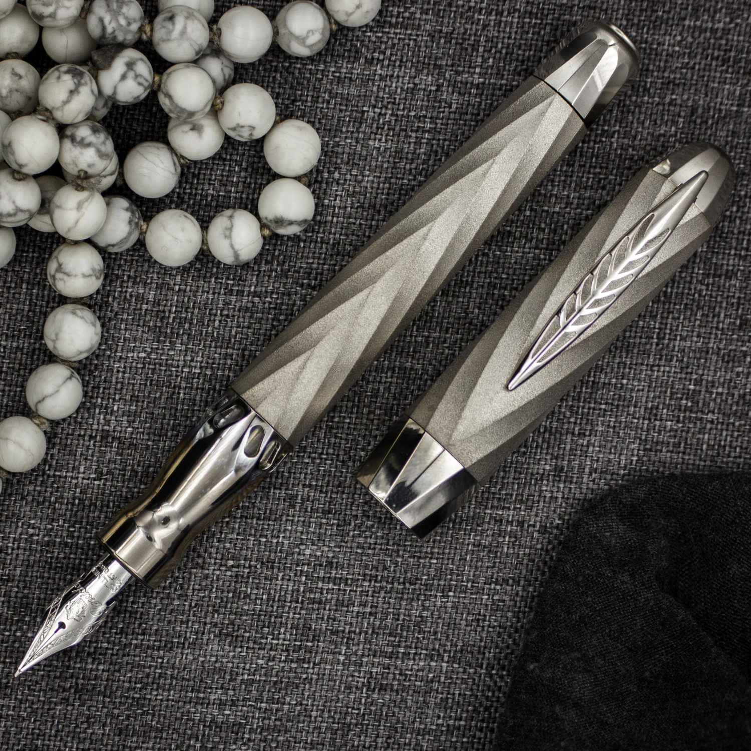 Pineider Matrix Jewelers Limited Edition Sterling Silver Fountain Pen, Palladium Plated 1 Pineider Matrix Jewelers Limited Edition Sterling Silver Fountain Pen, Palladium Plated