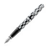Diplomat Excellence A Plus Rome Black & White Fountain Pen, Fine Nib