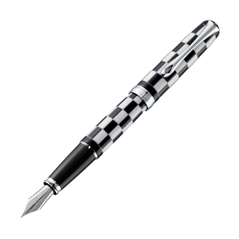 Diplomat Excellence A Plus Rome Black & White Fountain Pen, Fine Nib 1 Diplomat Excellence A Plus Rome Black & White Fountain Pen, Fine Nib