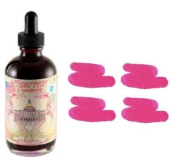 Noodlers Fountain Pen Ink Bottle - 4.5 Oz Baystate Cranberry W/ Free Pen