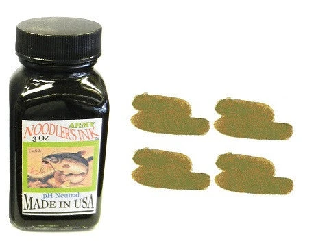 Noodlers Fountain Pen Ink Bottle - Army Green 1 Noodlers Fountain Pen Ink Bottle - Army Green